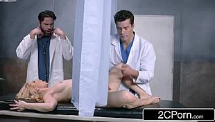 imagine double trouble docs pounding blonde milf with monster cocks in intense dp hospital group anal pussy hardcore