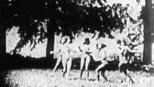 vintage beauty bends over for beast's doggystyle pounding