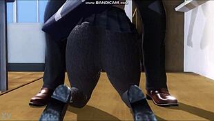 Brunette Sucks Teacher Cock In Classroom