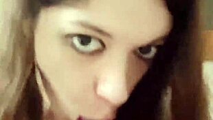 Petite Italian Doll Sucks Dildo Like Real Cock Solo
