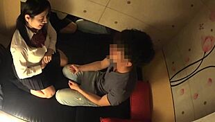 busty japanese schoolgirl feels massage bliss