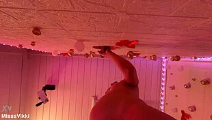 Dick Sucking Sheer MissVikki Teases with Pretty Petite Face and Natural Tits