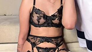 Babe's Vertical Lingerie Deepthroat Cock Suck