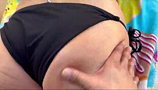 my stepmom and her best friend give me poolside massage pt 1