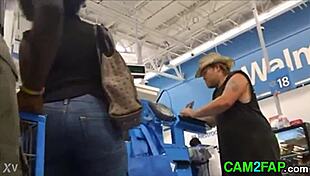 hidden cam captures every curve of that bbw ass up close