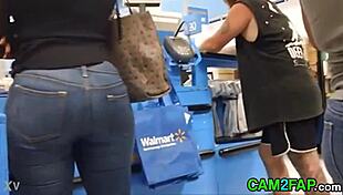 hidden cam captures every curve of that bbw ass up close