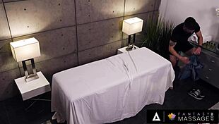 i couldn't resist giving valentina nappi a sneaky bj and handjob under the massage table