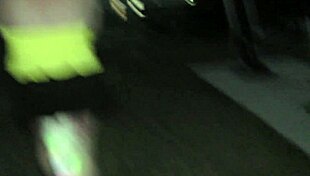 Public beach walk with tail buttplug and chats