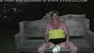 Public beach walk with tail buttplug and chats