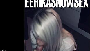 Bombshell Bimbo Delivers Perfect Petite Monster Cock Blowjob