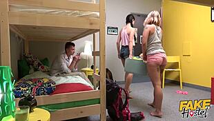 Fake Hostel Students Cock Throbs Pumping Cum Into Her Warm Wet Mouth