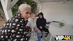 i got fucked hard in vip4k threesome while my boyfriend watched cuckold style hot blonde sharing monster cock