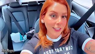 latina gets huge bouquet blowjob in car till swallowing tons of hot creamy milk