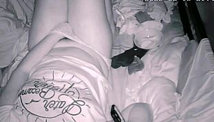 voyeur catches horny asian maam fingering solo in heat