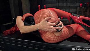 Sexy Young Lesbian Fists Milf's Gaping Ass In BDSM Bondage Strapon Rimjob