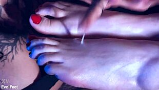 playful rotten venus tickles bia's bound perfect feet barefoot