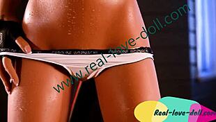 Experience fucking this realistic silicone sex doll with fake tits