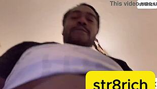 hot ebony babe takes big black cock deep in pussy and ass for juicy creampie