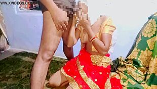 late night fucking telugu wife in red sari on indian ranch