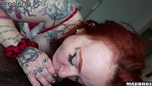 super hot french redhead lets me pound her huge ass christmas style
