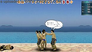 japanese femdom kicks balls in cfnm action game