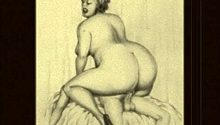 Vintage drawings capture erotic poses and sensual antique forms