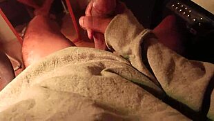 hot sweater guy jerks huge cock in boxers moaning loudly with intense teasing