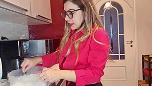 Naughty Kitchen Tease Flashes Natural Tits In Banned YouTube Video
