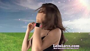 gorgeous model PUSHES UP bra as long hair blows wildly - lelu love
