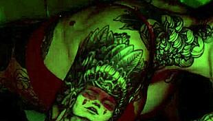 banging friend's peruvian wife hard with christmas dick tattooed tight pussy