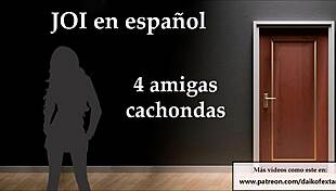jerk off with us 4 amigas at the party!! joi holiday español vibes 🎉🍾💦