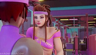 Sombra and Brigitte's Naughty Workout Features Face Sitting and Big Tits