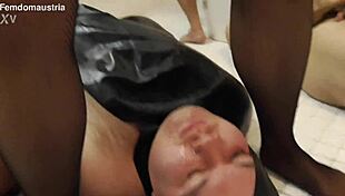 their hot piss floods our humiliated faces and fills our eager mouths completely