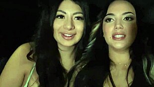 two big titty latinas ride uber driver's cock cowgirl style together?
