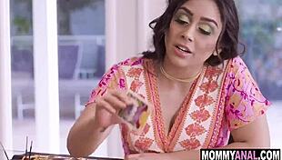 milf fortune teller takes customer deepthroat anal pounding brunette