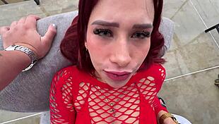 Katty Blake FUCKED HARD By Voyeur Couple On Crowded Balcony
