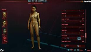 Cyberpunk 2077 Female Shemale's Secret Bulge Tease