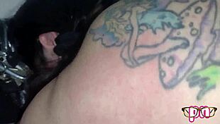 bbw brunette with huge natural tits sucks off dirty old men at the filthy gloryhole