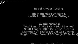 Rebel Rhyder fists ass with unicorn toy plus extra gaping