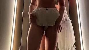 what if a horny ebony bbw teen masturbates wildly in the locker room?