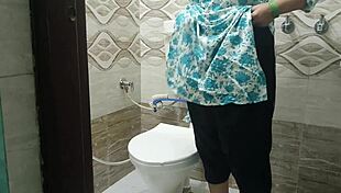 naughty stepson fucks beautiful asian stepmom cowgirl in toilet dirty talk