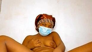 small tits babe thrusts plastic bottle deep into vagina for dirty masturbation