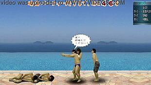 japanese femdom kicks balls in cfnm action game