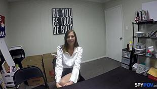 I Spied Harvard Grad Pounding Molly Manson's Shaved Teen Pussy in Secret POV