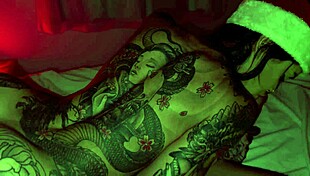 banging friend's peruvian wife hard with christmas dick tattooed tight pussy