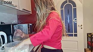 Naughty Kitchen Tease Flashes Natural Tits In Banned YouTube Video