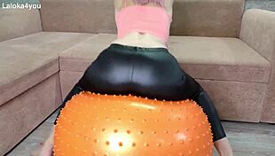 Step Sister in Leather Leggings Begs Foster Daddy for Wild Cowgirl Creampie Sex!