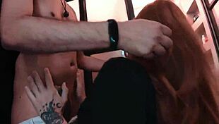 your redhead bella fucks stranger while cuck jerks in bathroom