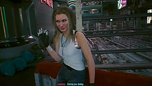 valerie hot female v rides and fucks alt cunningham's pussy in cyberpunk apartment