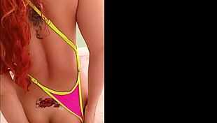 Public Pool Bikini Redhead Latin American Gets Homemade Anal Fisting Gaping Asshole Doggystyle